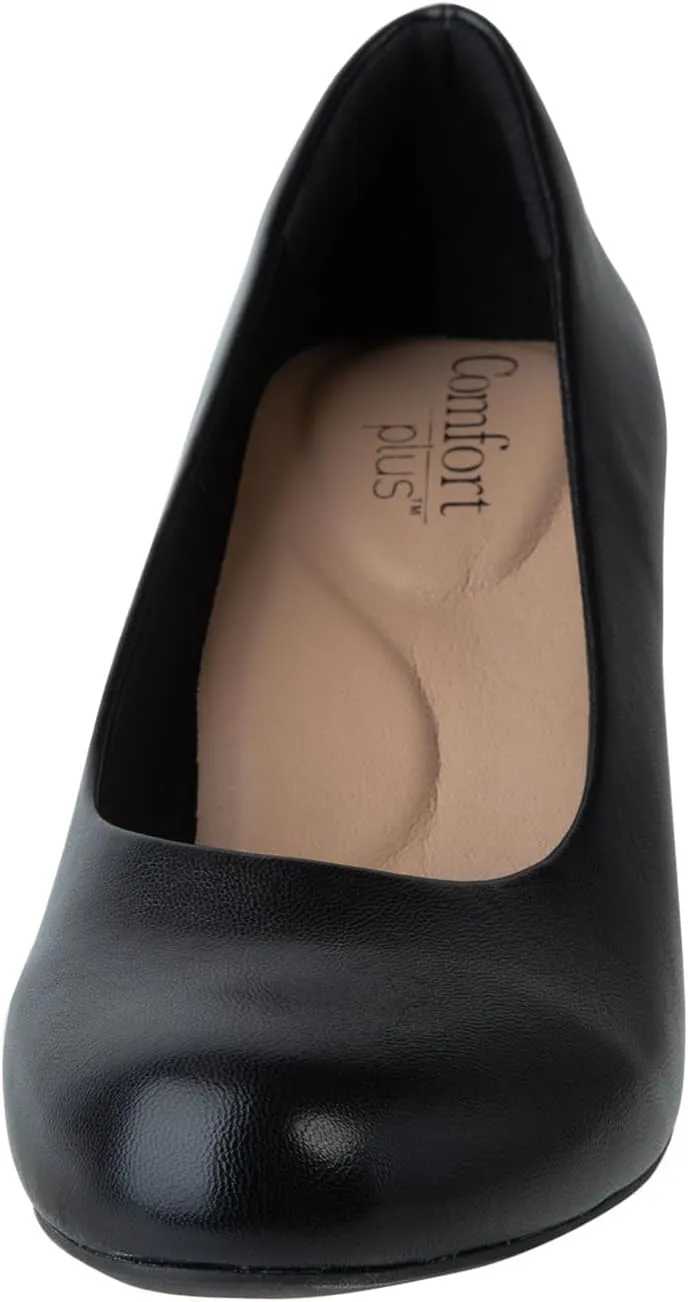 Comfort Plus by Predictions Womens Kasey Round Toe Pump