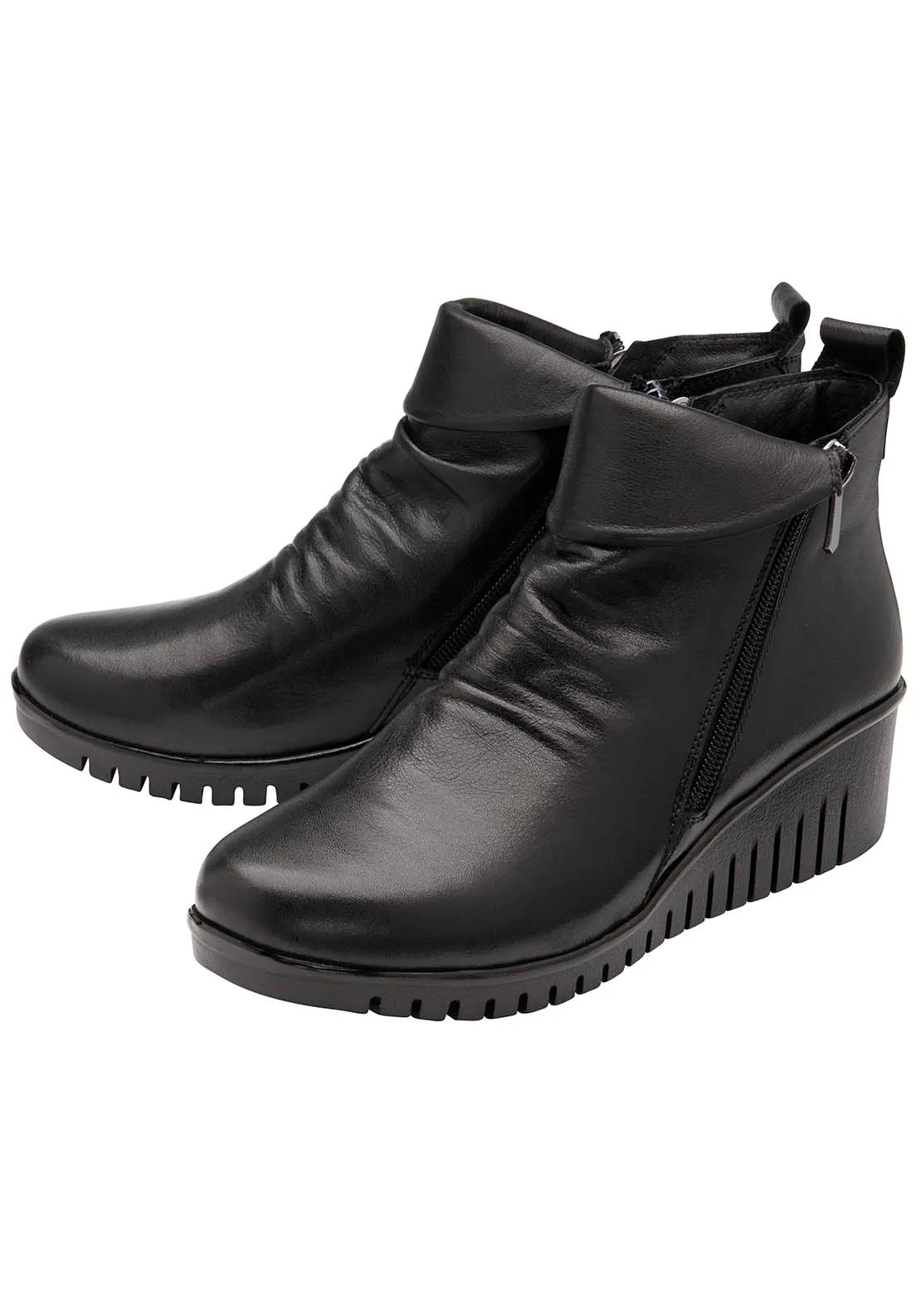 Cordelia Ladies Ankle Boot - Black Leather