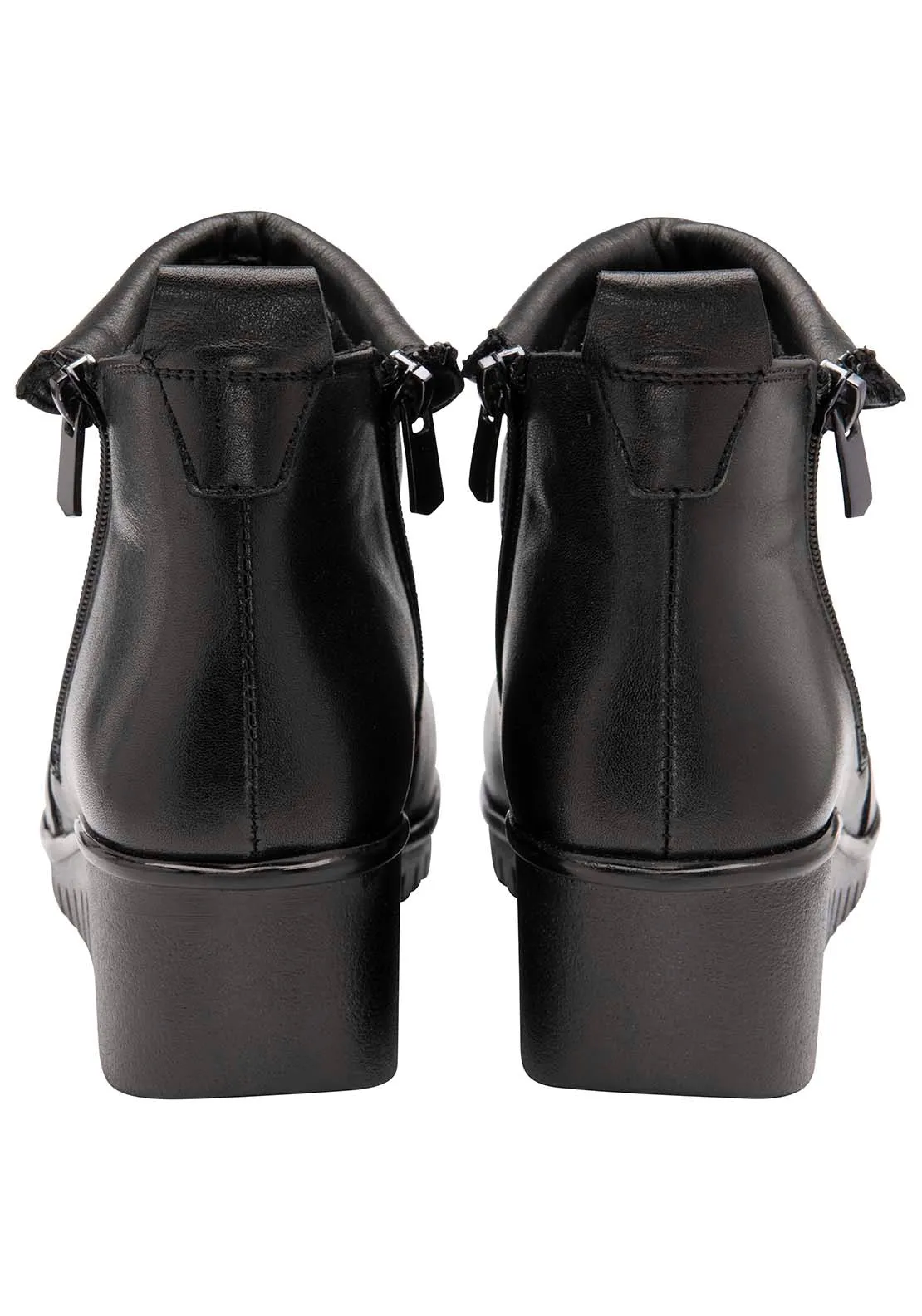 Cordelia Ladies Ankle Boot - Black Leather