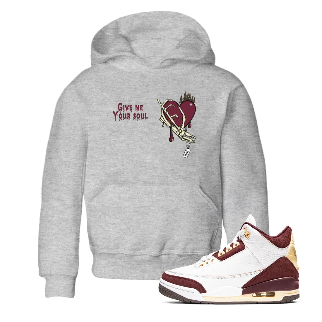 Crush Air Give - Burgundy Me x Kids Budget-conscious Instant help Tees Sneaker A SNRT Ma Jordan Maniere 3 Soul Your