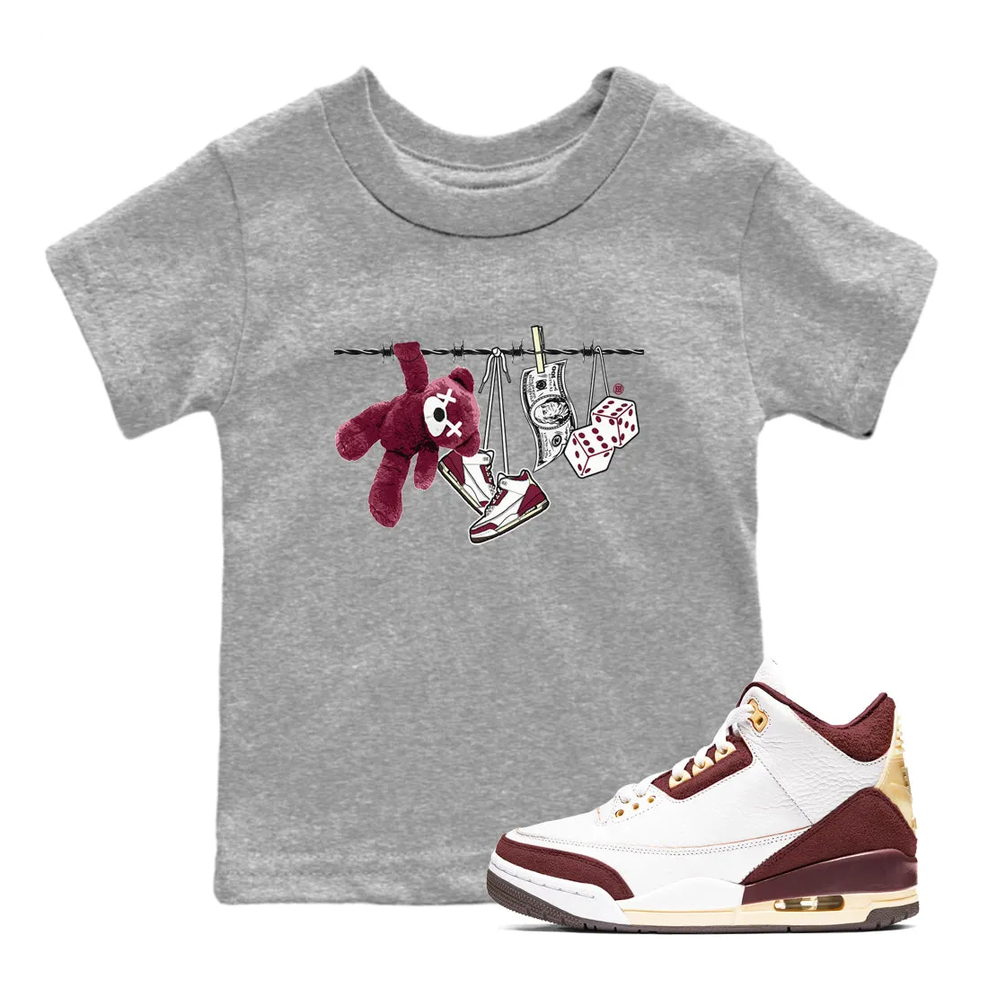 Crush Maniere Air - x Recommended Burgundy Ma Act now for savings Clothesline SNRT Sneaker 3 Kids Jordan Tees A