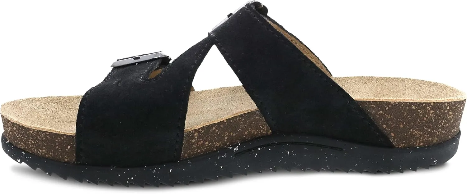 Dansko Dayna Double Buckle, Slip-On Sandal for Women - Cushioned Cork Midsole for Comfort and Shock Absorption - Vibram ECOSTEP EVO Rubber Outsole for Long-Lasting Wear