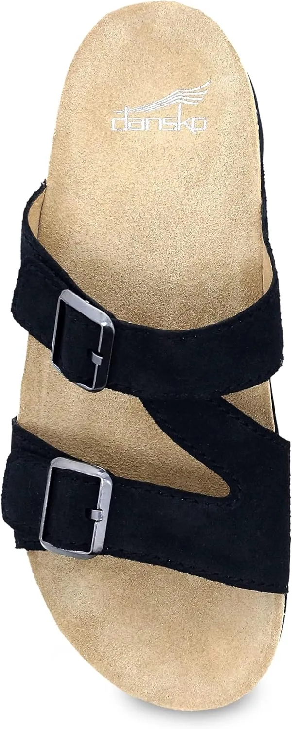 Dansko Dayna Double Buckle, Slip-On Sandal for Women - Cushioned Cork Midsole for Comfort and Shock Absorption - Vibram ECOSTEP EVO Rubber Outsole for Long-Lasting Wear