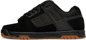 DC Men's Stag Low Top Skate Shoe, Black/Gum, 12