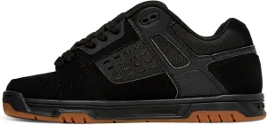 DC Men's Stag Low Top Skate Shoe, Black/Gum, 9.5