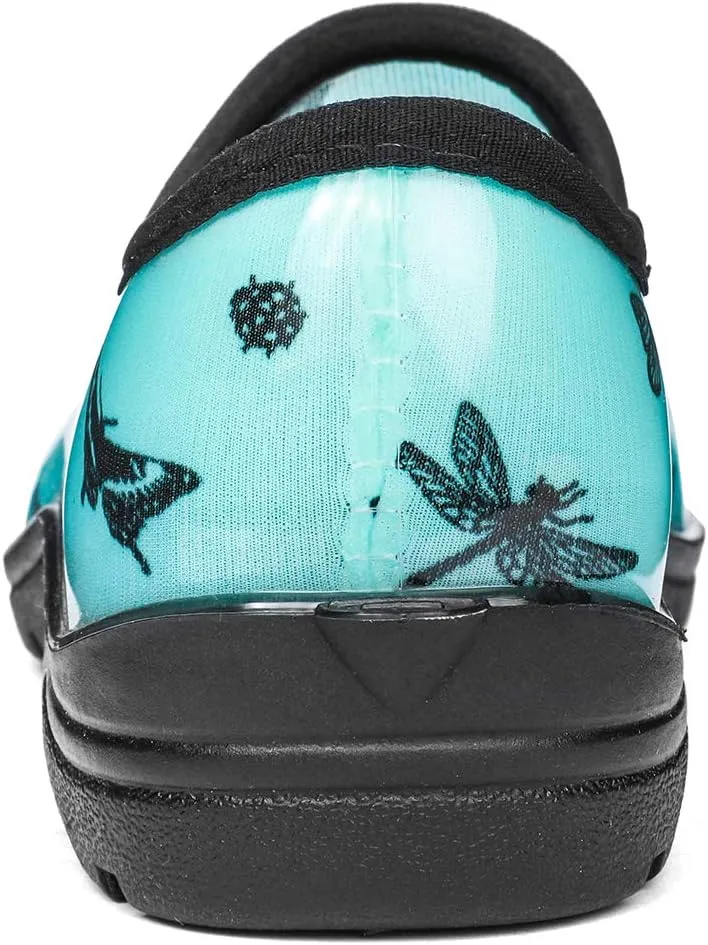 DKSUKO Waterproof Garden Shoe for Women Outdoor Slip-On Rain Boots Short Ankle Work Shoes and Garden Clogs with Comfort Insole