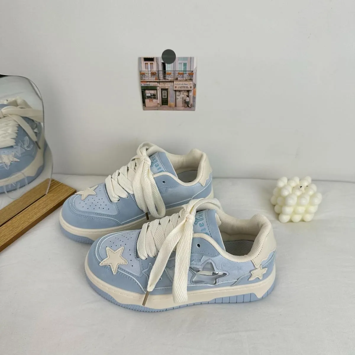 Dopamine Chunky Star Shoes Women Y2K Colorful Platform Tennis Sneakers Spring Fashion Casual Streetwear for Girls Students