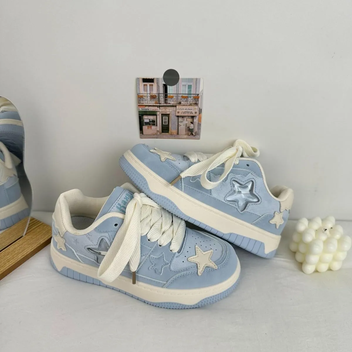 Dopamine Chunky Star Shoes Women Y2K Colorful Platform Tennis Sneakers Spring Fashion Casual Streetwear for Girls Students