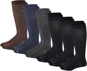 Dr. Motion Men 6 pairs pack everyday compression knee high socks