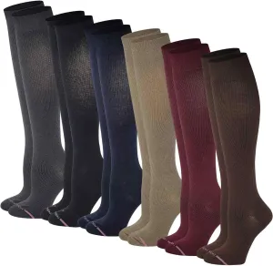 Dr. Motion Women 6 pairs pack everyday compression knee high socks