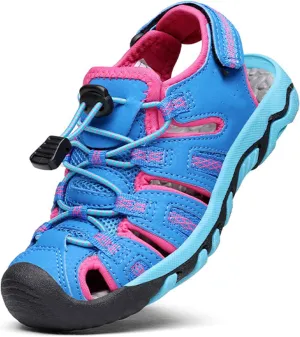 DREAM PAIRS Boys Girls Summer Outdoor Athletic Sport Sandals Walking Hiking Hook and Loop Adjustable Multicolor for Toddler/Little/Big Kids
