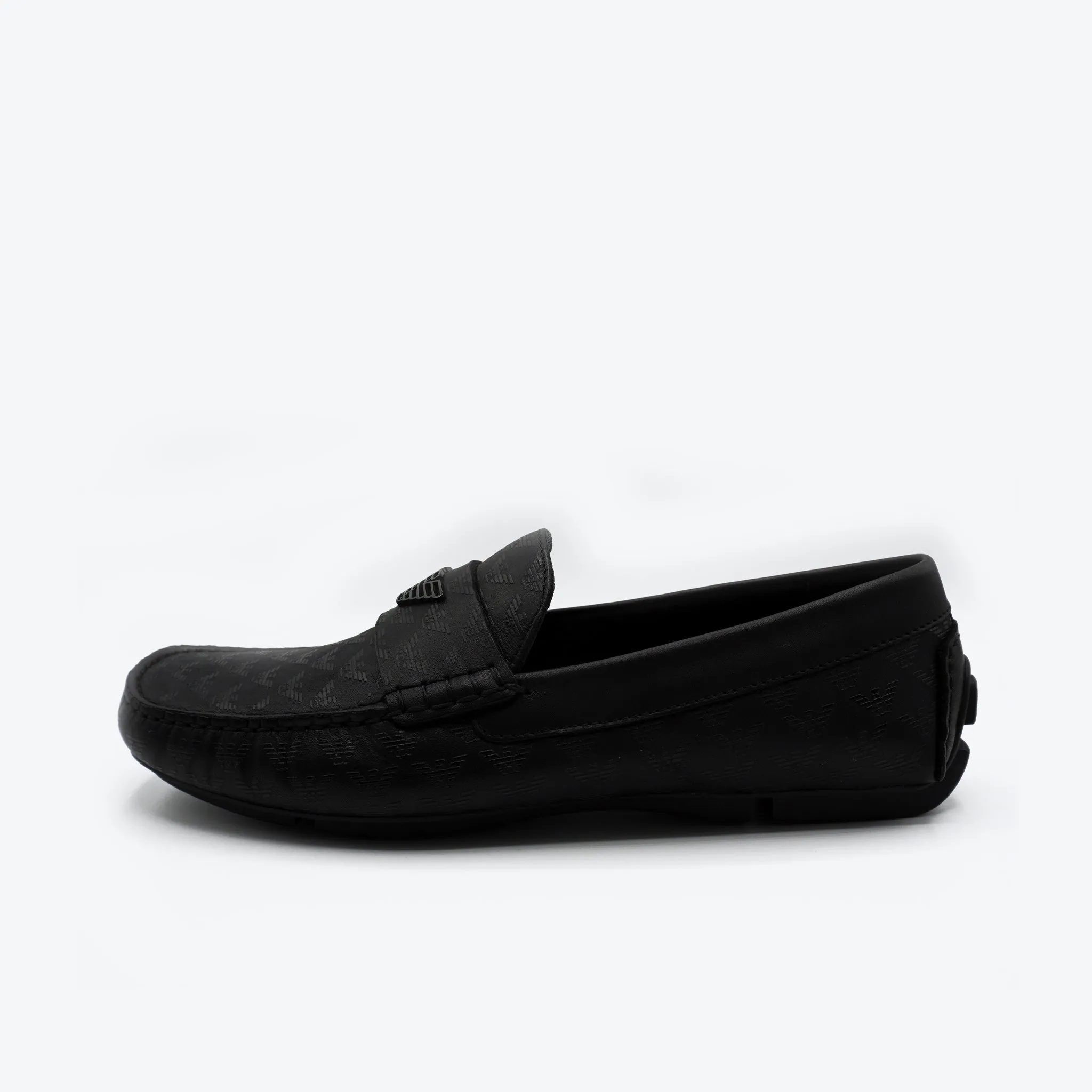 Emporio Armani Loafers Shoes in Black  - UK 8