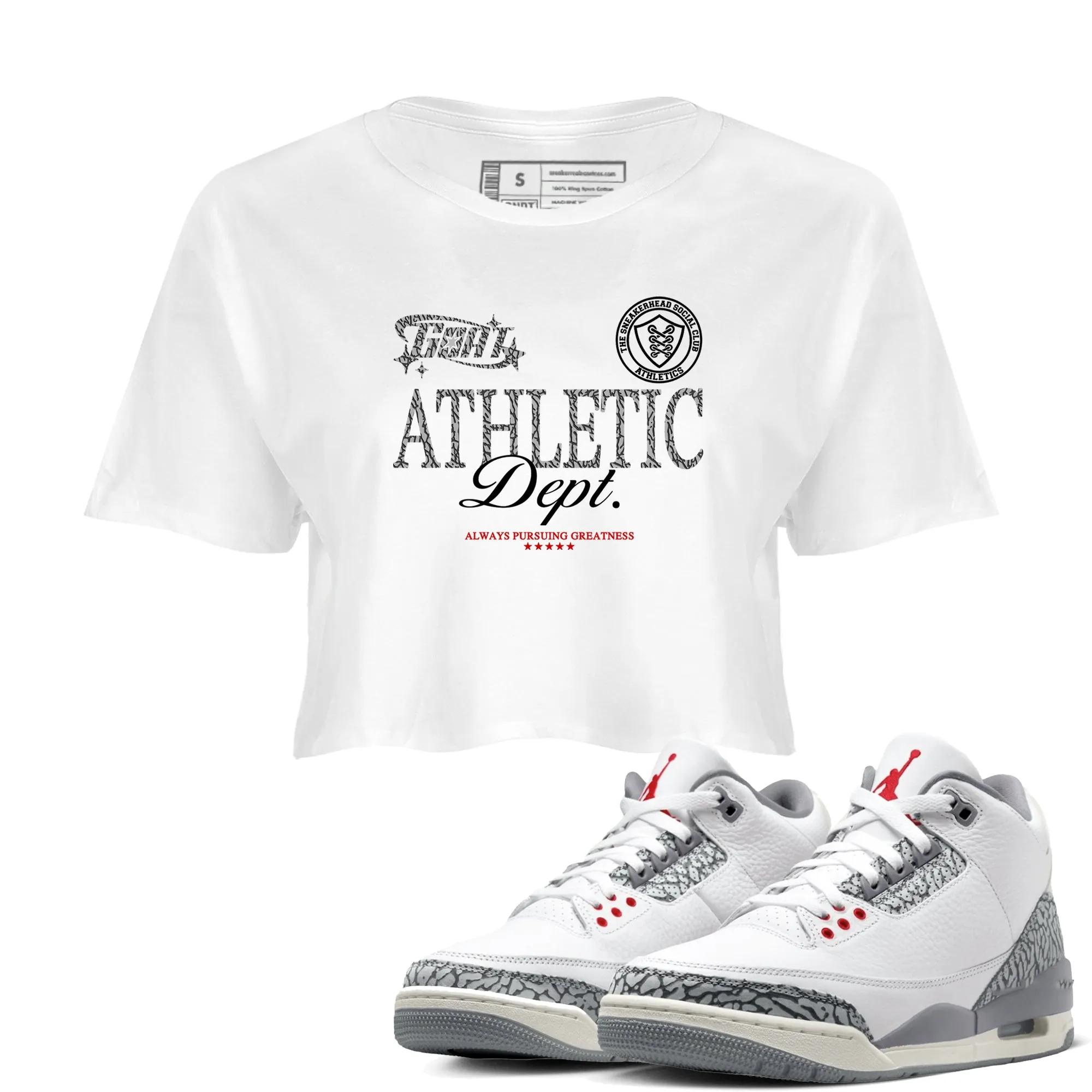 Exceptional value Athletic Top Air - Fast shipping Women's Grey SNRT 3 Sneaker Goat Cement Jordan Dept