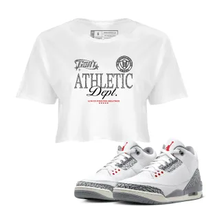 Exceptional value Athletic Top Air - Fast shipping Women's Grey SNRT 3 Sneaker Goat Cement Jordan Dept