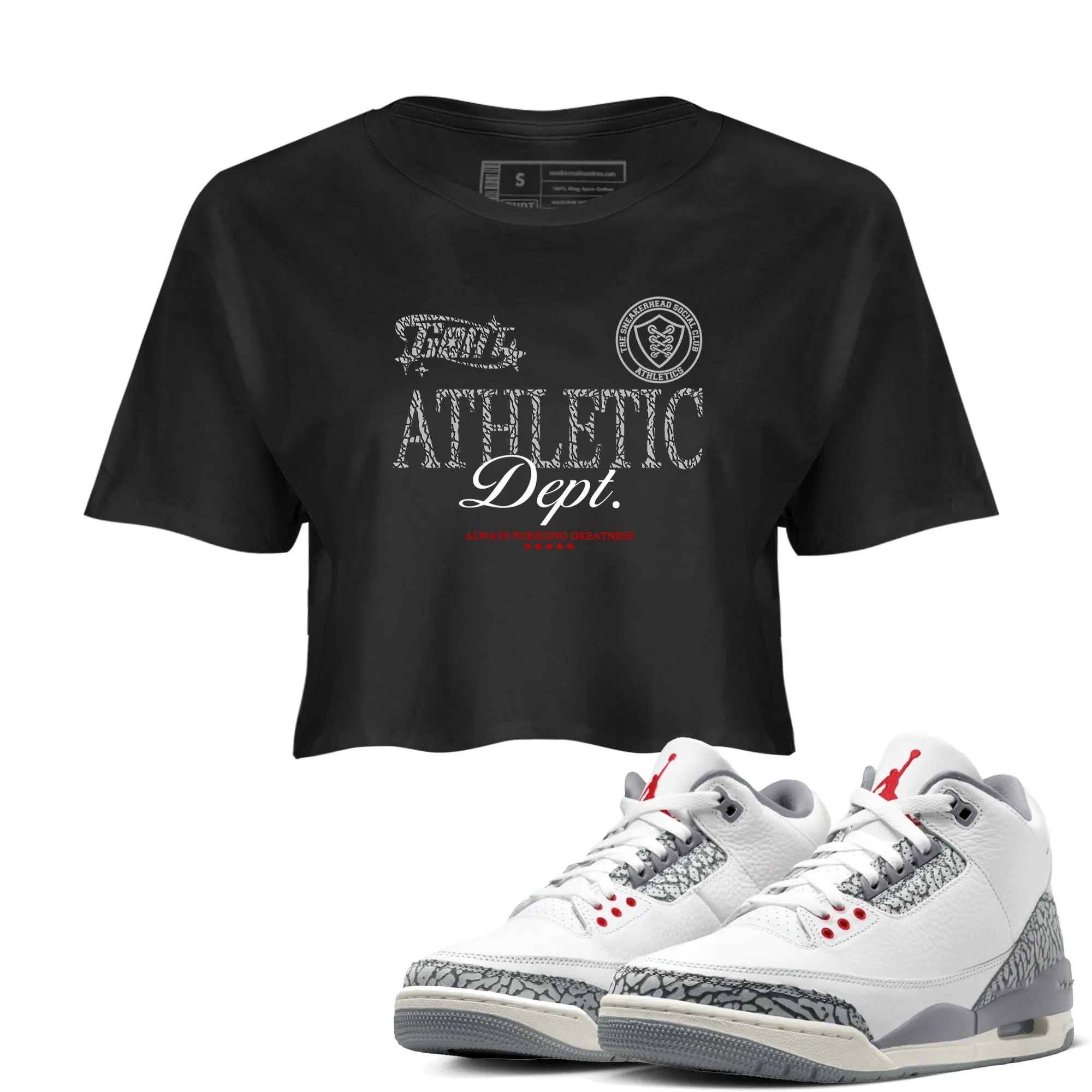 Exceptional value Athletic Top Air - Fast shipping Women's Grey SNRT 3 Sneaker Goat Cement Jordan Dept