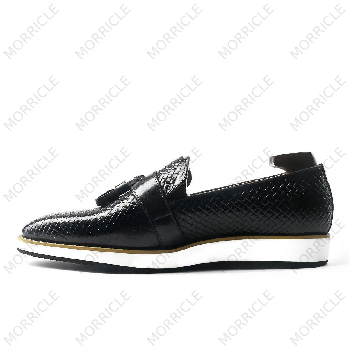 Fancy Woven Casual Tassel Loafers