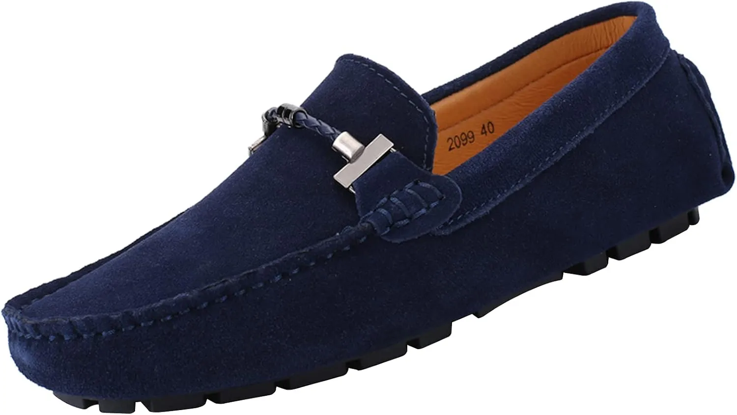 Flat Loafer for Men Suede Leather Slip-on Dress Driving Moccasins Casual Boat Shoes
