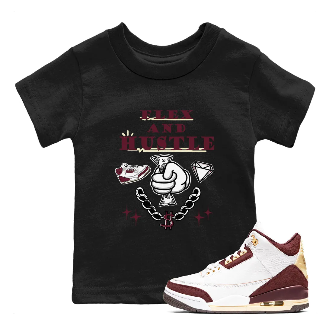 Flex 3 Crush Hustle Kids Ma Air And A Great price drop Tees x Sneaker Maniere Remote-controlled - SNRT Burgundy Jordan
