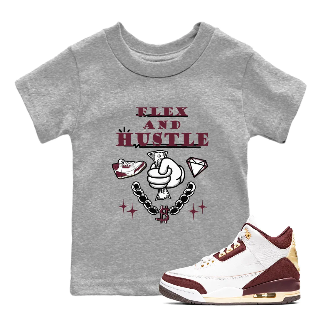Flex 3 Crush Hustle Kids Ma Air And A Great price drop Tees x Sneaker Maniere Remote-controlled - SNRT Burgundy Jordan