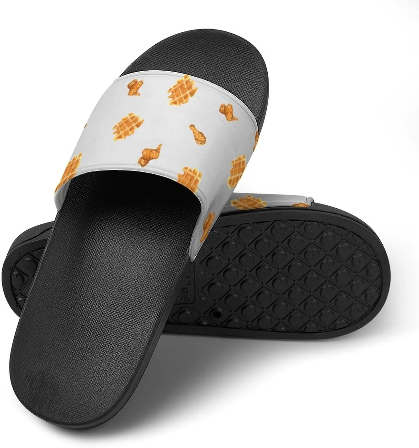 Fried Chicken And Waffles Slippers for Women Rubber Slides Womens Sandal Slippers