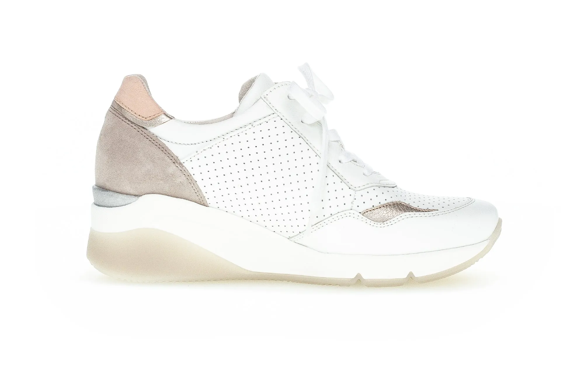 GABOR - 66.488.51 WEDGE LACED SHOE - WHITE MULTI
