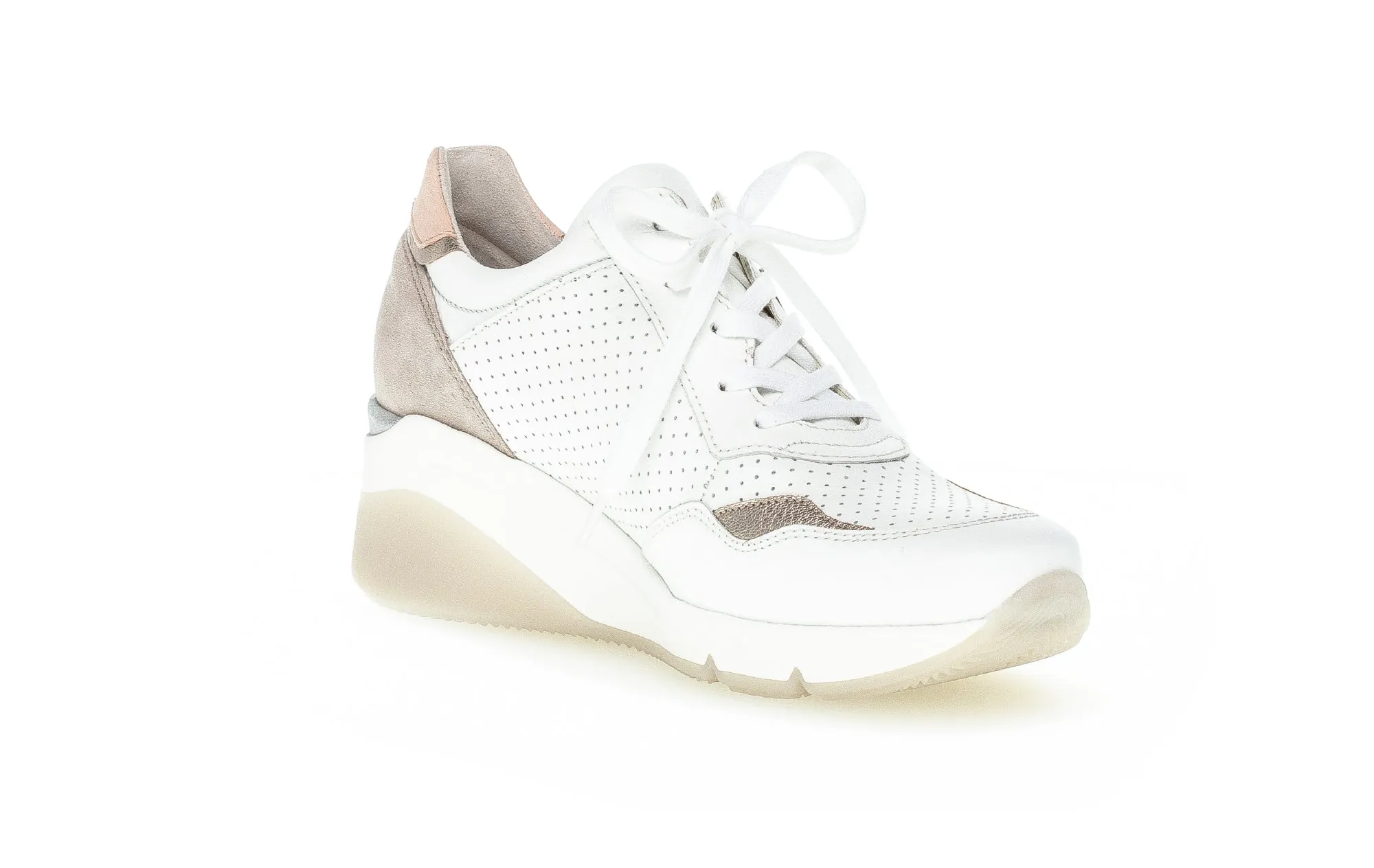 GABOR - 66.488.51 WEDGE LACED SHOE - WHITE MULTI