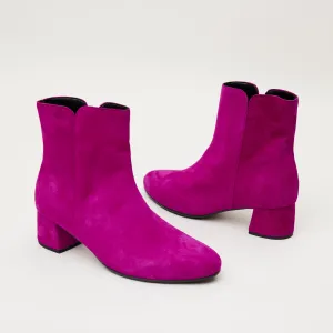 Gabor Fuschia Suede Ankle Boots