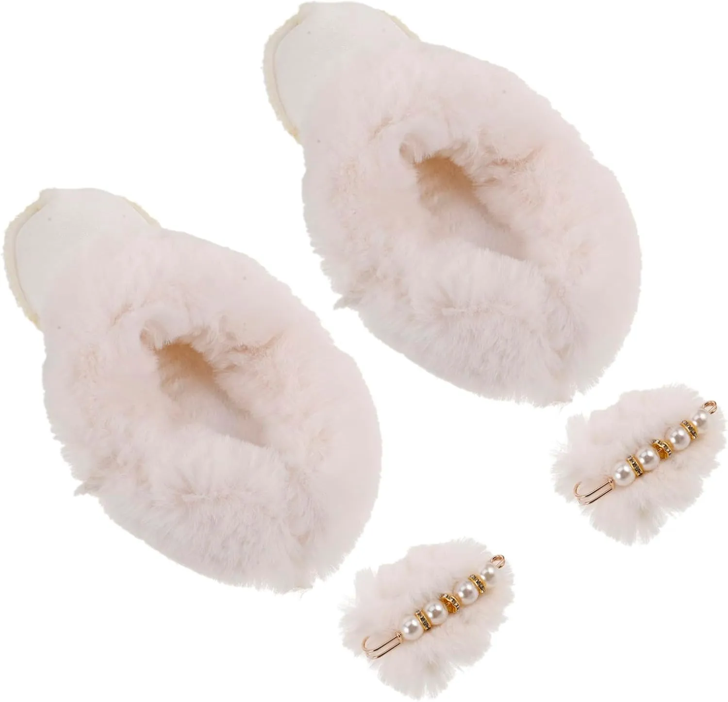 Garneck Furry Shoes Liner Cozy Slippers Inserts Plush Lining for Shoes Windproof Warmth and Comfort Removable Washable Size 42-43