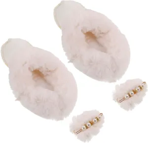 Garneck Furry Shoes Liner Cozy Slippers Inserts Plush Lining for Shoes Windproof Warmth and Comfort Removable Washable Size 42-43