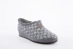 GARZON - 1325.290 FUR-LINED FULL SLIPPER - GREY