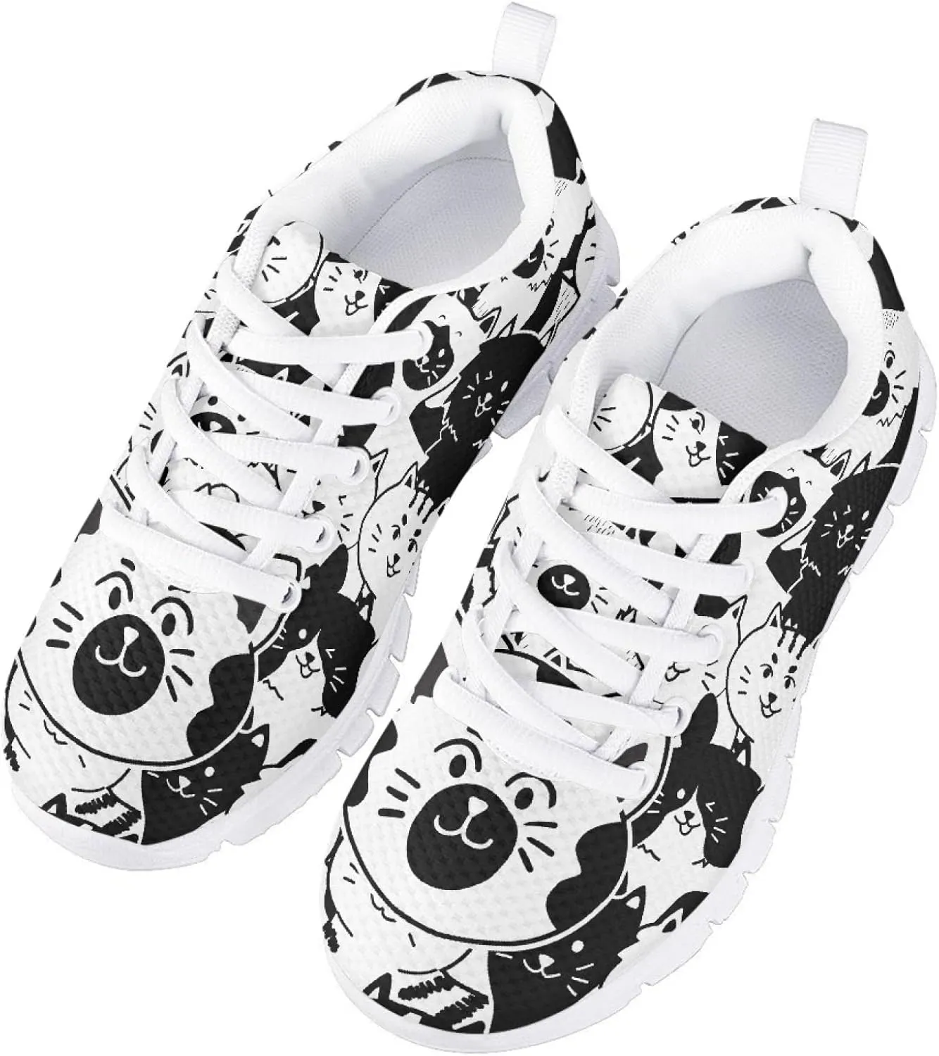 Girls and Boys Funny Dog Print Tennis Shoes Kids Lightweight Mesh Cute Running Shoes
