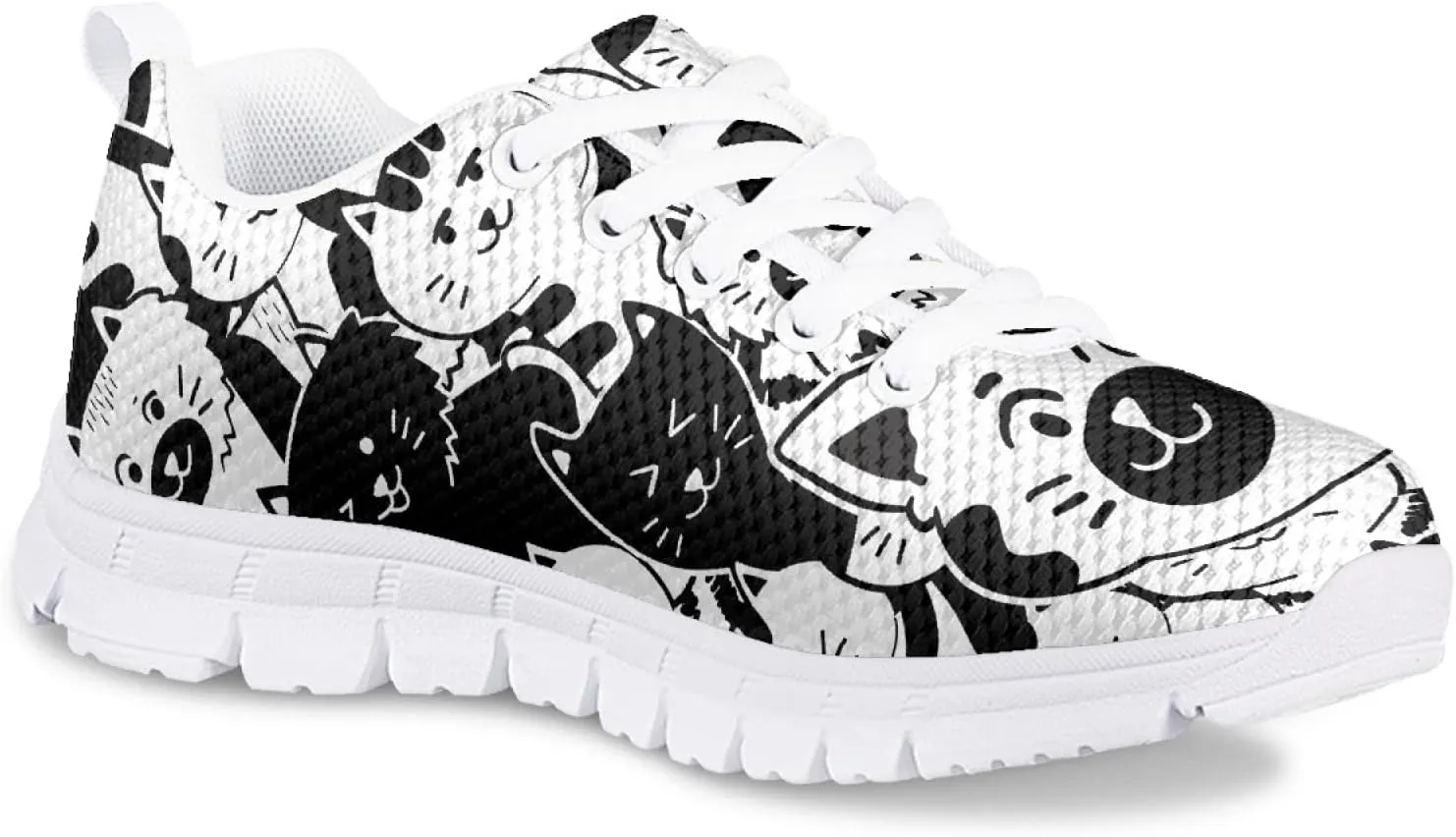 Girls and Boys Funny Dog Print Tennis Shoes Kids Lightweight Mesh Cute Running Shoes