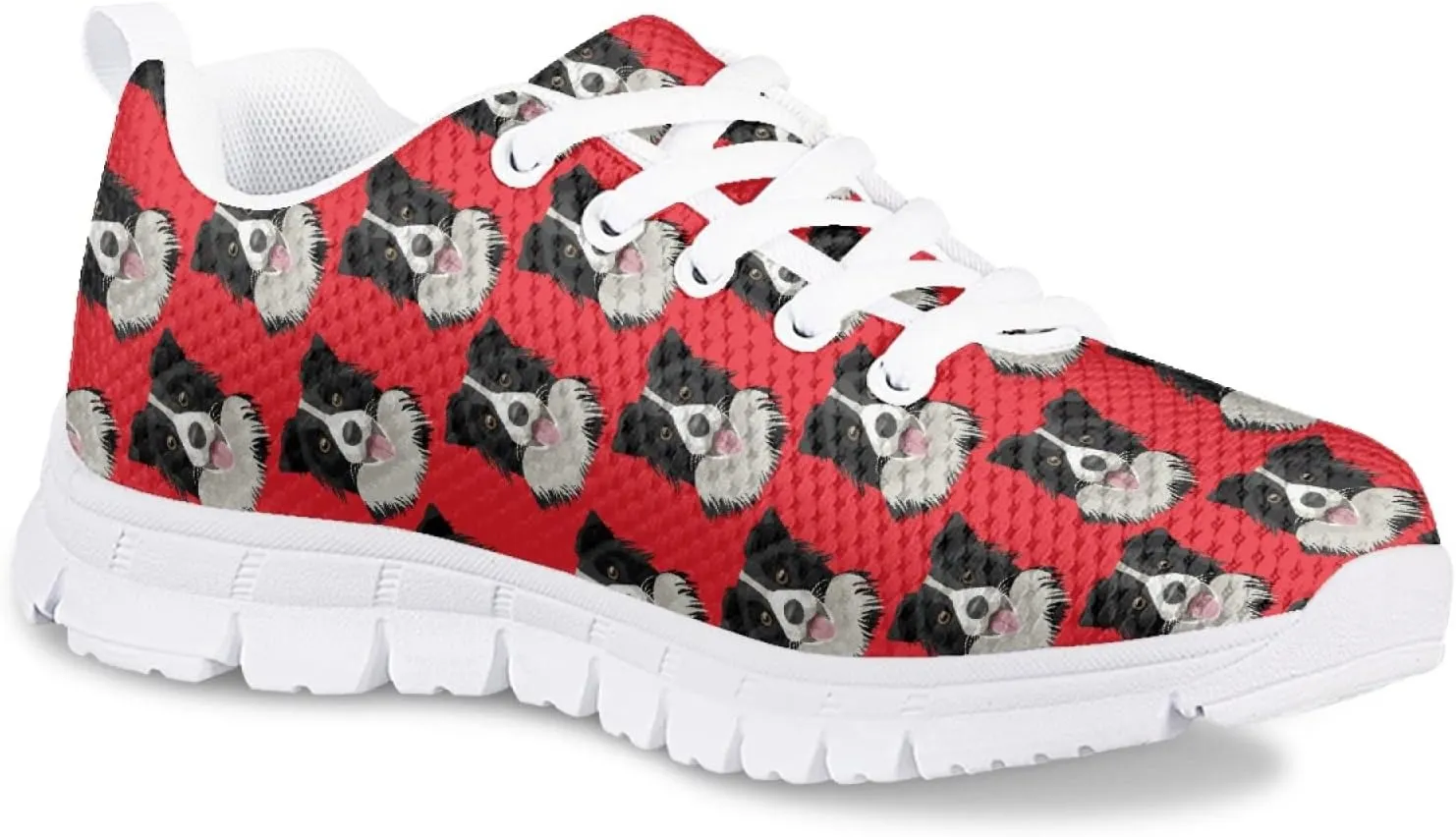 Girls and Boys Funny Dog Print Tennis Shoes Kids Lightweight Mesh Cute Running Shoes