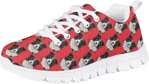 Girls and Boys Funny Dog Print Tennis Shoes Kids Lightweight Mesh Cute Running Shoes