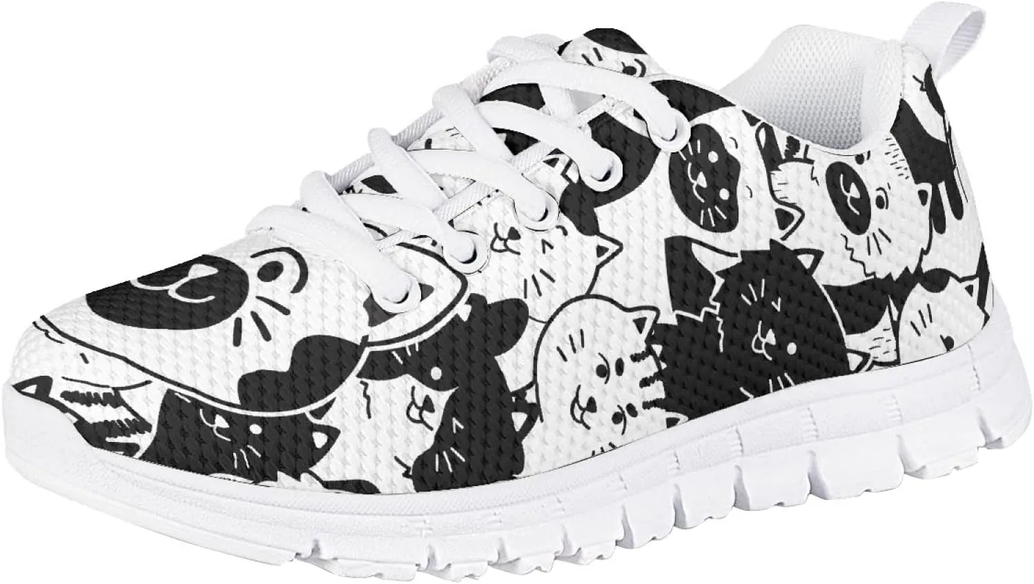 Girls and Boys Funny Dog Print Tennis Shoes Kids Lightweight Mesh Cute Running Shoes