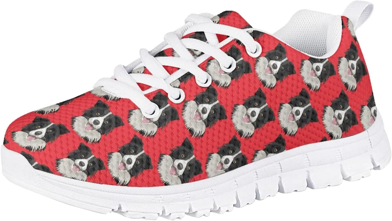 Girls and Boys Funny Dog Print Tennis Shoes Kids Lightweight Mesh Cute Running Shoes
