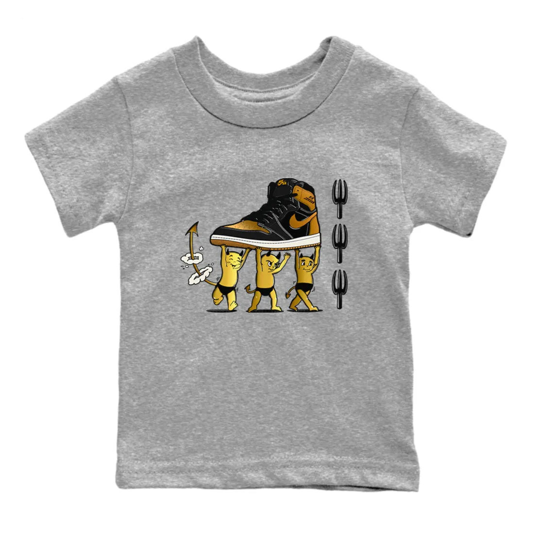 Gold Babies Metallic Tees - Sneaker Air Fast-moving sale Devil 1 Black Jordan Kids Private sale SNRT