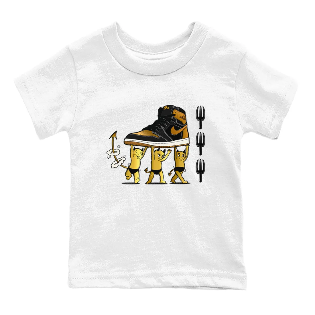 Gold Babies Metallic Tees - Sneaker Air Fast-moving sale Devil 1 Black Jordan Kids Private sale SNRT