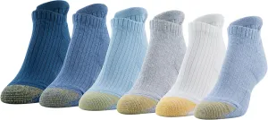 GOLDTOE Women's Everyday Tab No Show Socks, 6-Pairs