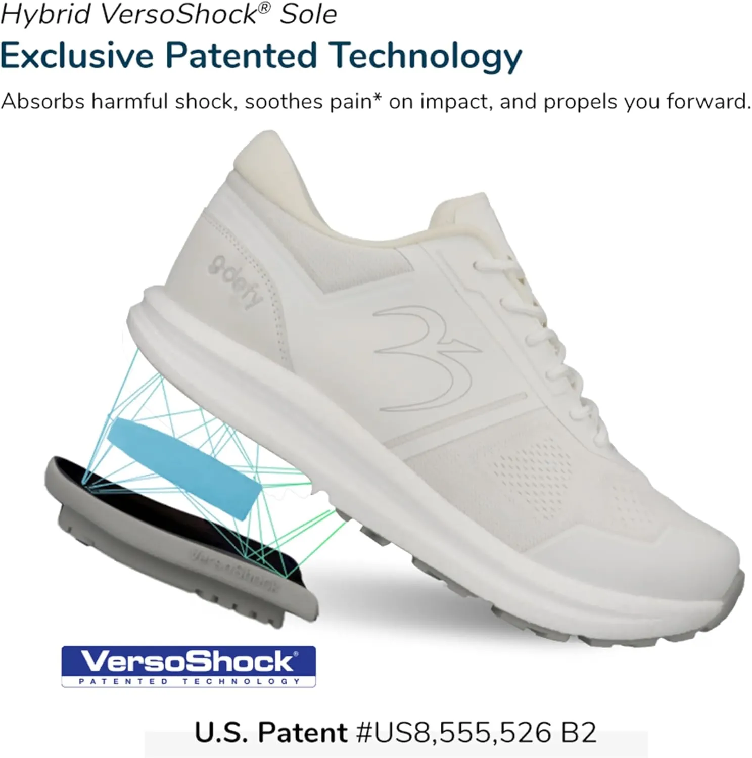 Gravity Defyer G-DEFY MightyRun Women’s Energy, Performance & Comfort Running Shoe | Slip-On Comfort with VersoShock® Technology for Pain Associated with Running, Walking & Prolonged Standing