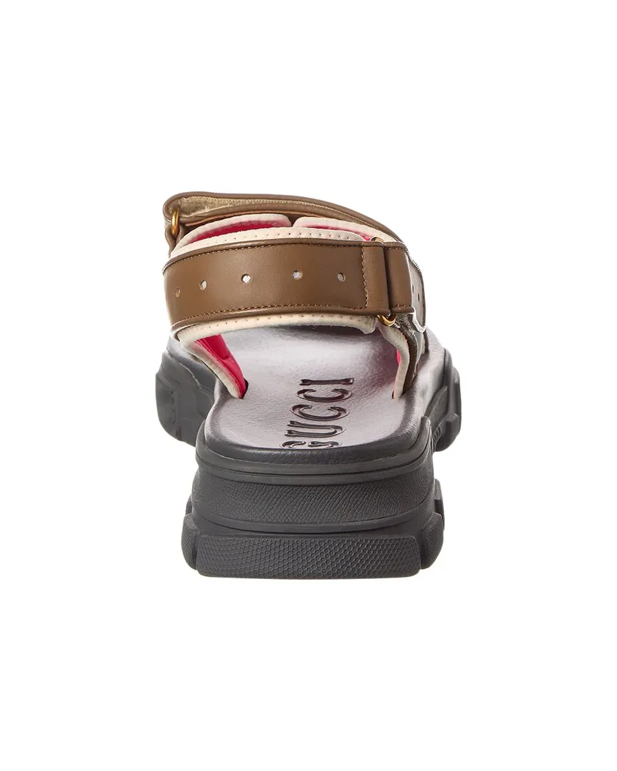 Gucci Leather & Rubber Sandal