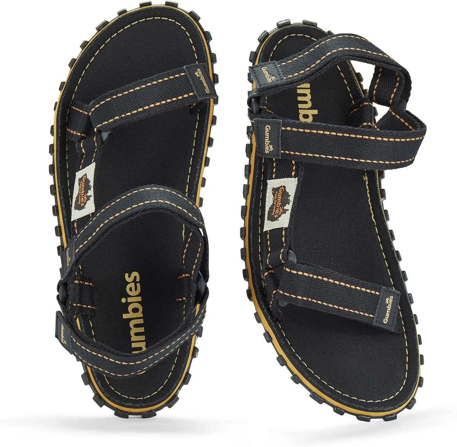 Gumbies Tracker Unisex Sandal, with Supersoft Cotton Adjustable Straps, Cotton Footbed & Recycled Rubber Sole - Comfort Guaranteed