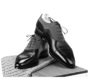 Handmade Two-Tone Formal Shoes for Men, Designer Leather Dress Shoes
