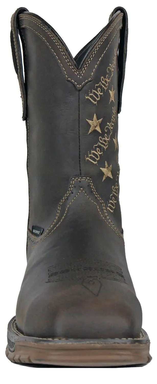 Hoss Boots Mens We The People CT WP Brown Leather Work Boots