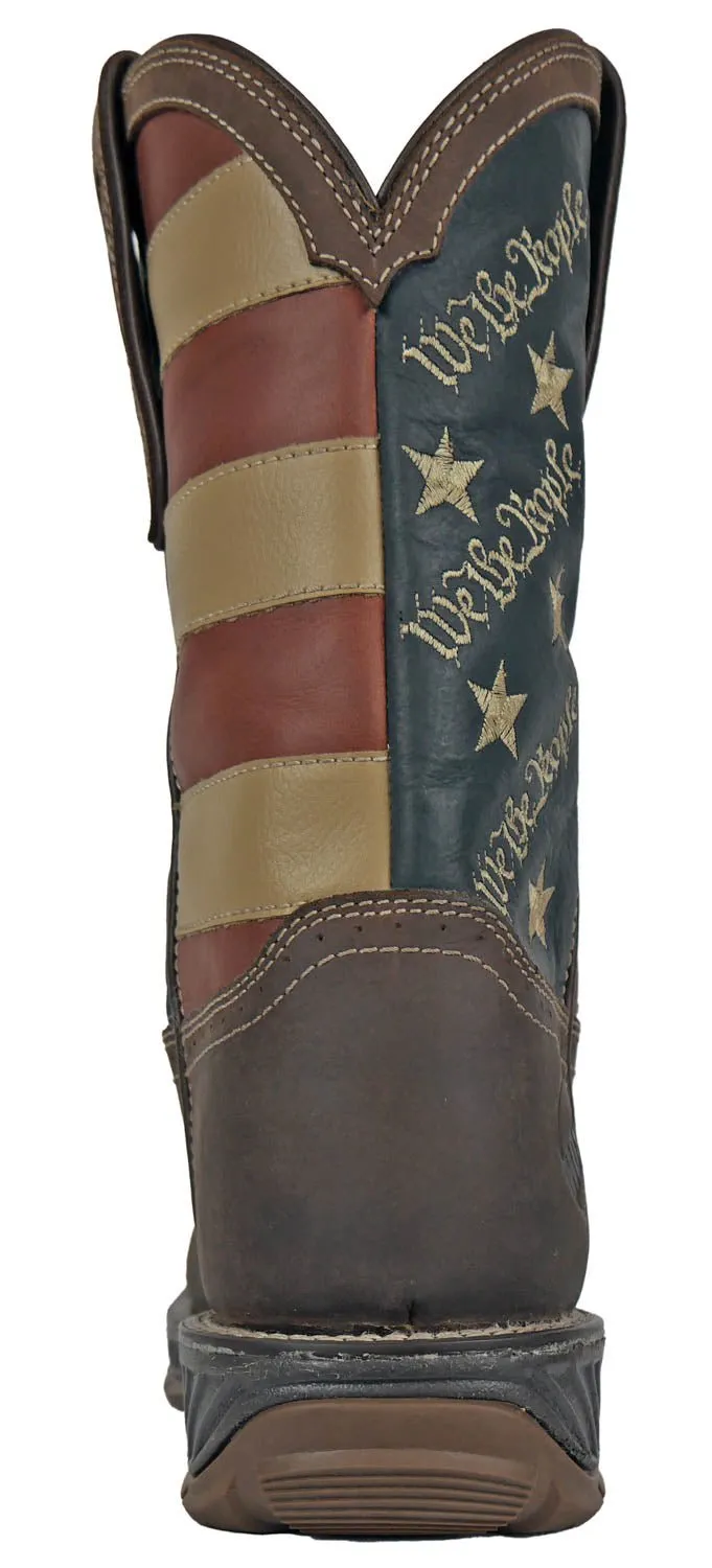 Hoss Boots Mens We The People CT WP Brown/Blue Leather Work Boots