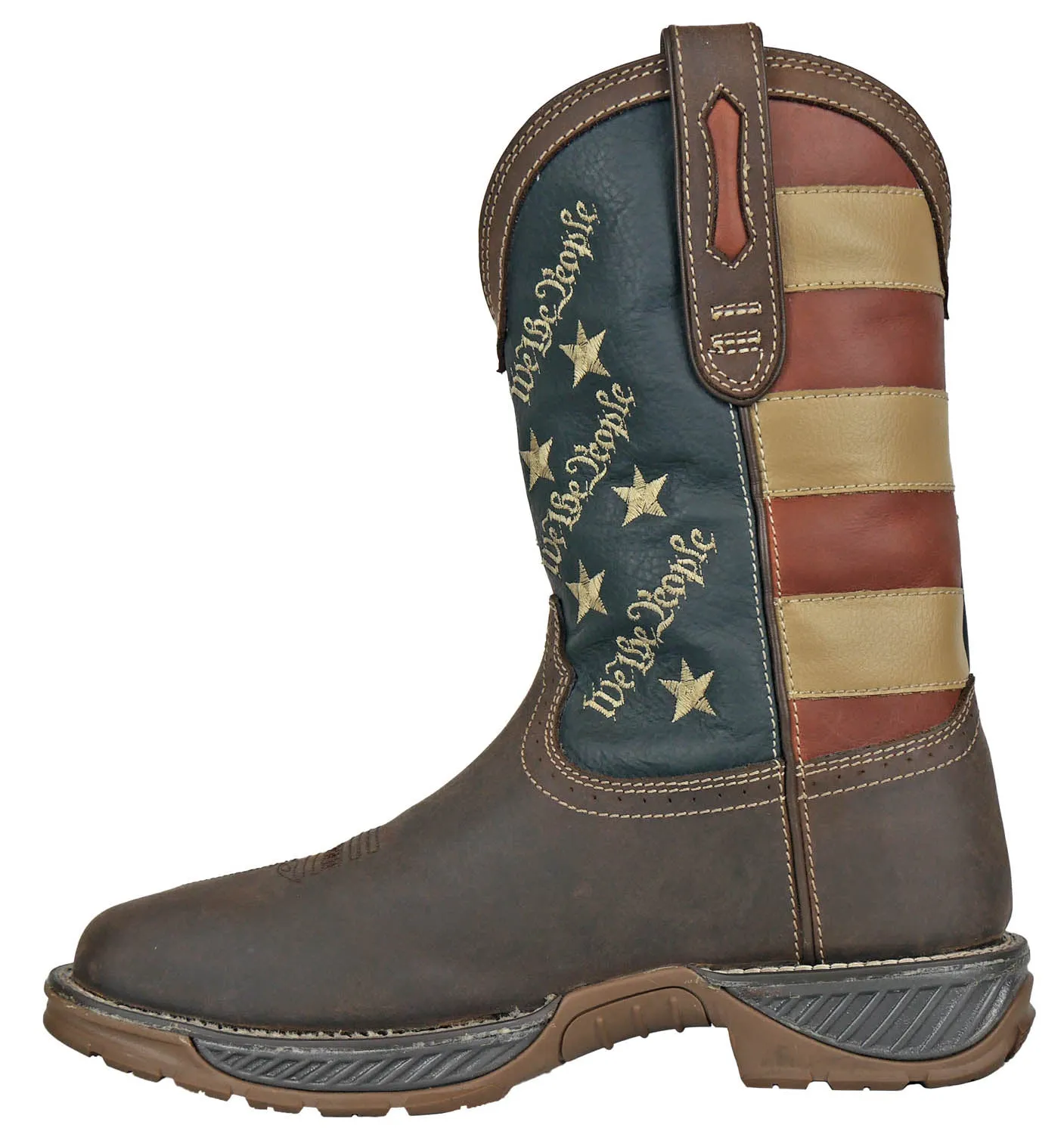 Hoss Boots Mens We The People CT WP Brown/Blue Leather Work Boots