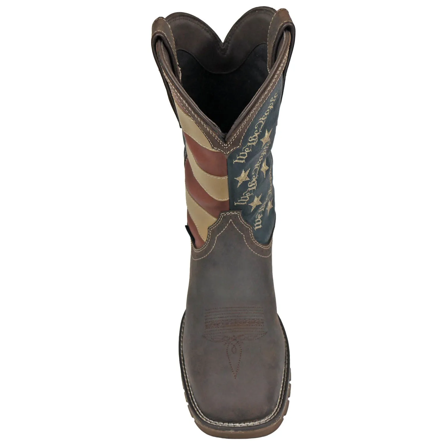 Hoss Boots Mens We The People CT WP Brown/Blue Leather Work Boots