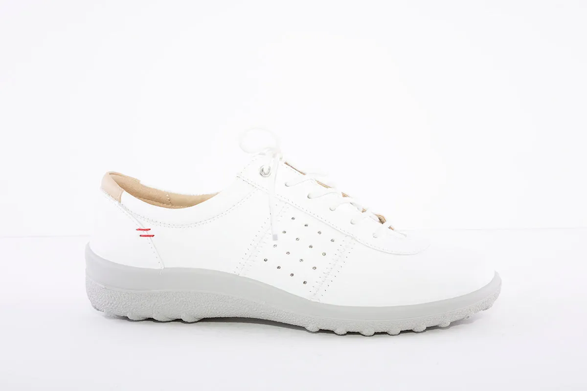 HOTTER - Tansy White Leather Lace Shoe