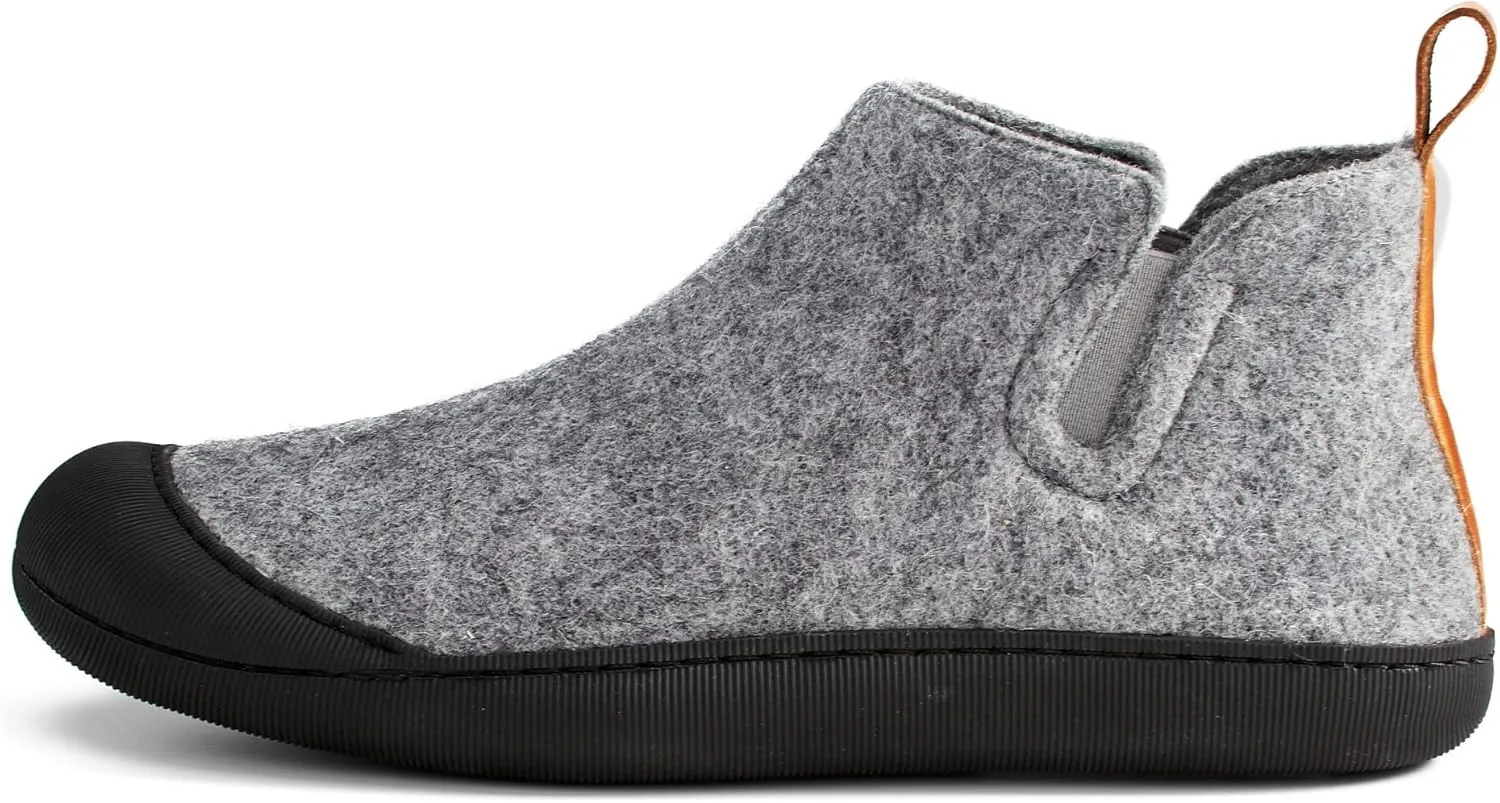 Huckberry Greys Men's Outdoor Slipper Boot, Upper Wool Blend & Recycled Rubber Outsole, Reinforced Toe Box
