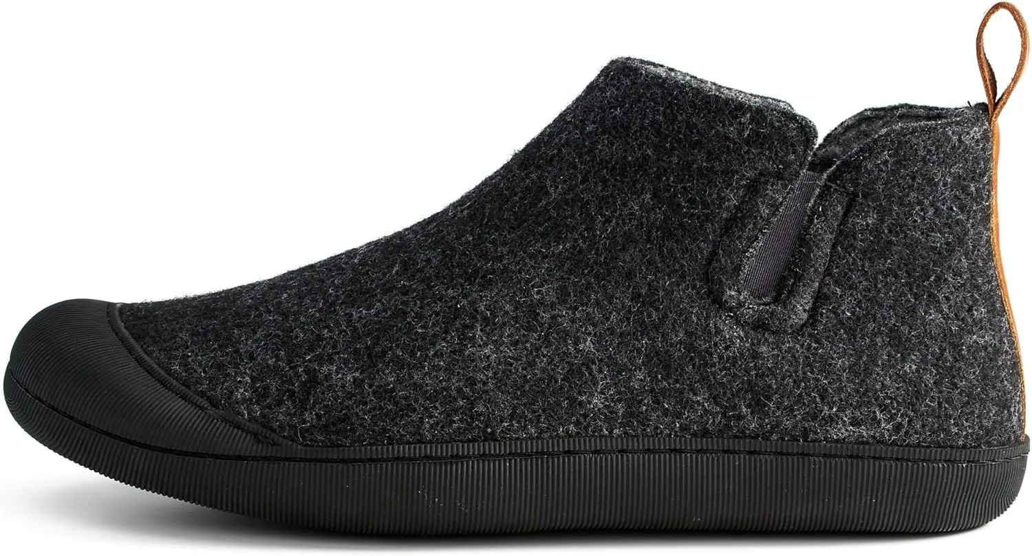 Huckberry Greys Men's Outdoor Slipper Boot, Upper Wool Blend & Recycled Rubber Outsole, Reinforced Toe Box